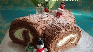 Engsubbed How to make Chocolate Yule Log 樹頭蛋糕 [upl. by Petrine]