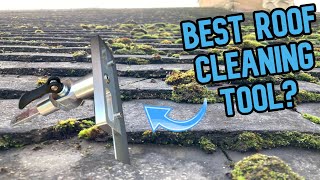 Roof Cleaning With The FLEXI SCRAPER  Partridge Exterior Cleaning [upl. by Alleacim]