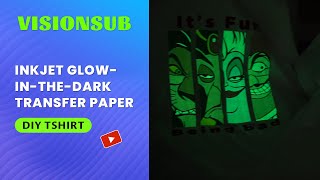 How to use Inkjet glowinthedark transfer paper for Halloween themed Tshirts [upl. by Kippy]