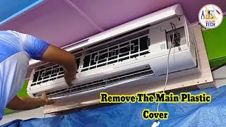 HOW TO REMOVE GREE AIRCONDITING PANEL COVER  FOR HOME SERVICE amp CLEANING�AIR FLOW  Maintence [upl. by Ellierim]