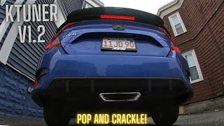 How to POP and BURBLE Tune your 10th Gen Civic using Ktuner  2019 Civic Sport K20C2 [upl. by Adnale485]