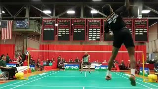 2016 Yonex Boston Open Mens Singles Lasitha Menaka vs Charles Gu [upl. by Neelac350]