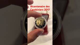 2 euros commémorative Monaco 2017  Bicentenaire des Carabiniers [upl. by Yrrat]