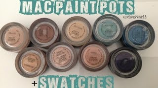 MY MAC PAINT POTS  SWATCHES [upl. by Elleina546]