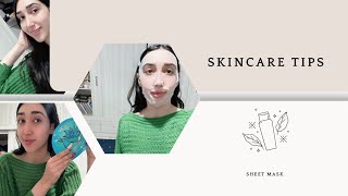 How to put face sheet mask  Unboxing Karite face mask  skincare routine  Spa  DSabris Universe [upl. by Assirralc]