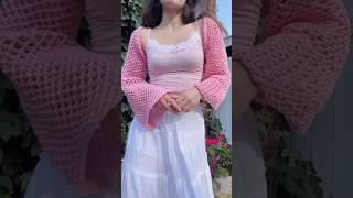 Crochet Bolero Shrug  Crochet Sleeves 🌸 [upl. by Suoiluj]