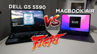 Notebook gamer contra ultrabook Dell G5 5590 vs MacBook Air M1 [upl. by Dorise461]