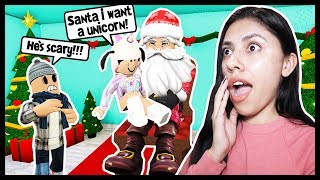 MY KIDS MET SANTA FOR THE FIRST TIME  Roblox Roleplay  Bloxburg [upl. by Maribeth]