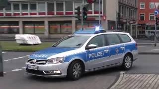 Schuss auf Streifenwagen  Einsatzfahrten Polizei Köln [upl. by Ahsikahs]