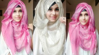 Easy and Gorgeous hijab tutorial  Gorgeous Hijab style  Noshin Nower ❤ [upl. by Latsryc]