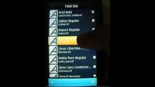 How to change your Symbian Belle font easily [upl. by Rachaba229]