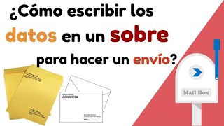 ¿Cómo escribir los datos en un sobre para hacer un envío por correo con ejemplos [upl. by Bruell]