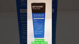 Betadine Throat spray throatpain virus oral [upl. by Rubinstein]