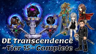 DFFOO DE Transcendence Tier 15 Full Run  Crucible 1 2 amp Reckoning  Dimension End Stage [upl. by Quiteria]