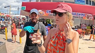 PROBANDO COMIDA CALLEJERA LA MÁS SALVAJE DE PERÚ 🇵🇪 [upl. by Soelch97]