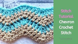 How to Crochet Chevron Stitch for Beginners [upl. by Lauder]