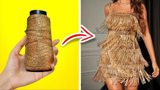 DIY Ideia Incrível de Como Fazer Vestido de Festa Fácil  Crafting Trick Sewing and Transformation [upl. by Saum]