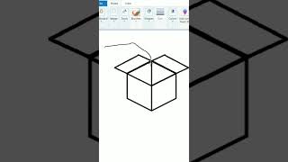 How to make 3d box easily in ms paint shorts mspaint 3dbox 3d box [upl. by Nylirad]