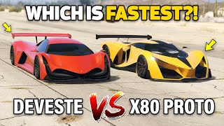 GTA 5 ONLINE  DEVESTE EIGHT VS X80 PROTO WHICH IS FASTEST [upl. by Koh]