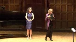 Renée Fleming Master Class September 28 2015 Evelyn Saavedra Aaron Bigeleisen [upl. by Oalsinatse]