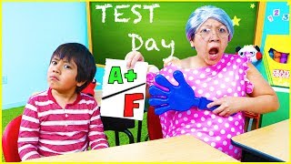 Ryan Pretend Play School Test Day Learn Healthy Choices [upl. by Leinod]