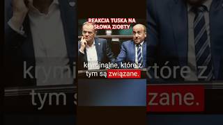 Ziobro Polityka Reakcja Tuska na słowa Ziobry [upl. by Kiel272]