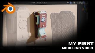 Timelapse Modeling 3D Telephone Retro Blender [upl. by Jo-Anne467]