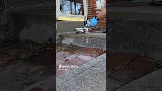 concreteleveling  Lifting A Severely Sunken Step  concrete levelconcrete [upl. by Horsey]