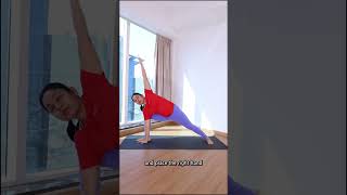 How to do extended Side Angle Pose  Parsvakonasana Tips amp common mistakes dailyyoga yogaasanas [upl. by Aerdnaek508]