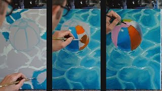 Strandbal schilderen met acrylverf voor beginners [upl. by Lashonde]