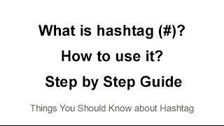 How to Use Hashtag Step by step guide to hashtag [upl. by Ardnaiek]