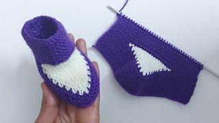 Knitting Baby Socks  Shoes  Booties आसान बेबी सॉक्स  शूज [upl. by Nogras]