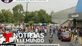 EN VIVO Sismo de magnitud 75 sacude a México  Noticias Telemundo [upl. by Inaj]