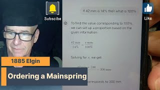 Ordering a Mainspring and Math [upl. by Norramic958]