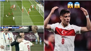 Arda Güler beautifully assisting to Türkiyes Samet Akaydin header goal vs Netherlands  EURO 2024 [upl. by Wilsey]