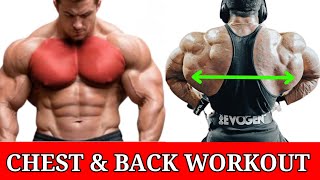 How to get a bigger Chest amp Back  chest Back Workout Home at gym [upl. by Grete]