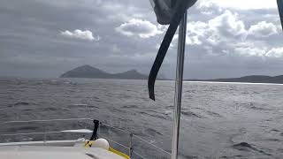 Bali 42 catamaran sailing in bad weather [upl. by Hewitt]