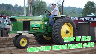 2023 Farm Tractor Pulling  8000 Farm Stock tractor pulling class Elroy WI [upl. by Indnahc]