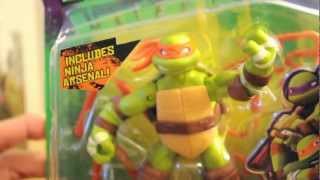 2012 Nickelodeon TMNT Teenage Mutant Ninja Turtle Action Figures  Playmates Toys R us [upl. by Iruj]