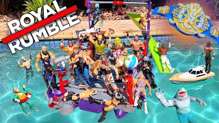 Pool Royal Rumble WWE Action Figure Match [upl. by Jarrett]