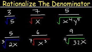 Rationalize the Denominator and Simplify With Radicals Variables Square Roots Cube Roots Algebra [upl. by Araik179]