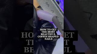 Obsessed with Coffin nails 💅 Here’s a quick guide on how to shape the perfect Coffin nails Shorts [upl. by Engapmahc]