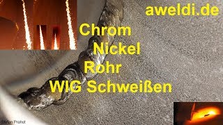 Edelstahl Rohr WIG Schweißen DN 40 einlagig zweilagig Wurzel Decklage Chrom Nickel Stahl YouTube [upl. by Lillie]