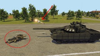 9M113 Konkurs ATGM operator Destroyed Russian TANK Flying Russian Tanks MenOfWar2 Battle Sim [upl. by Ellenwahs358]