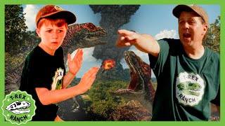 💥 Jurassic Volcano Explosion  Dinosaur Wars 💥  🦖🦕 TRex Ranch Dinosaur Videos [upl. by Fleurette733]