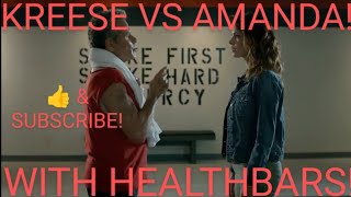 Kreese VS Amanda Mini Fight With HealthBars  Cobra Kai S3E5 quotMiyagi Doquot 2021 [upl. by Irbmac]