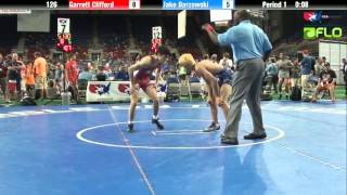 Cadet 126  Garrett Clifford Texas vs Jake Barzowski Illinois [upl. by Knepper]