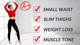 🔥40 Min SLIM WAIST amp THIGH🔥No Jumping AB  LEG Workout🔥Full Body Weight Loss🔥ALL STANDING🔥NO REPEAT🔥 [upl. by Andie943]