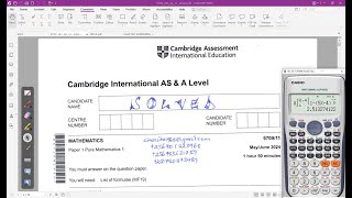 970911MJ24  CAIE AS amp A LEVEL PURE MATHEMATICS 1 MAYJUNE 2024 Paper 11 [upl. by Alana]