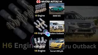 Engines I6 H6 amp V6 Different Types🚗 car engine supercars shorts [upl. by Horvitz]